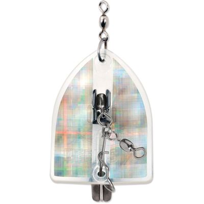 Luhr-Jensen 0 Deep Six Spoon, Clear/Silver Disco Tape