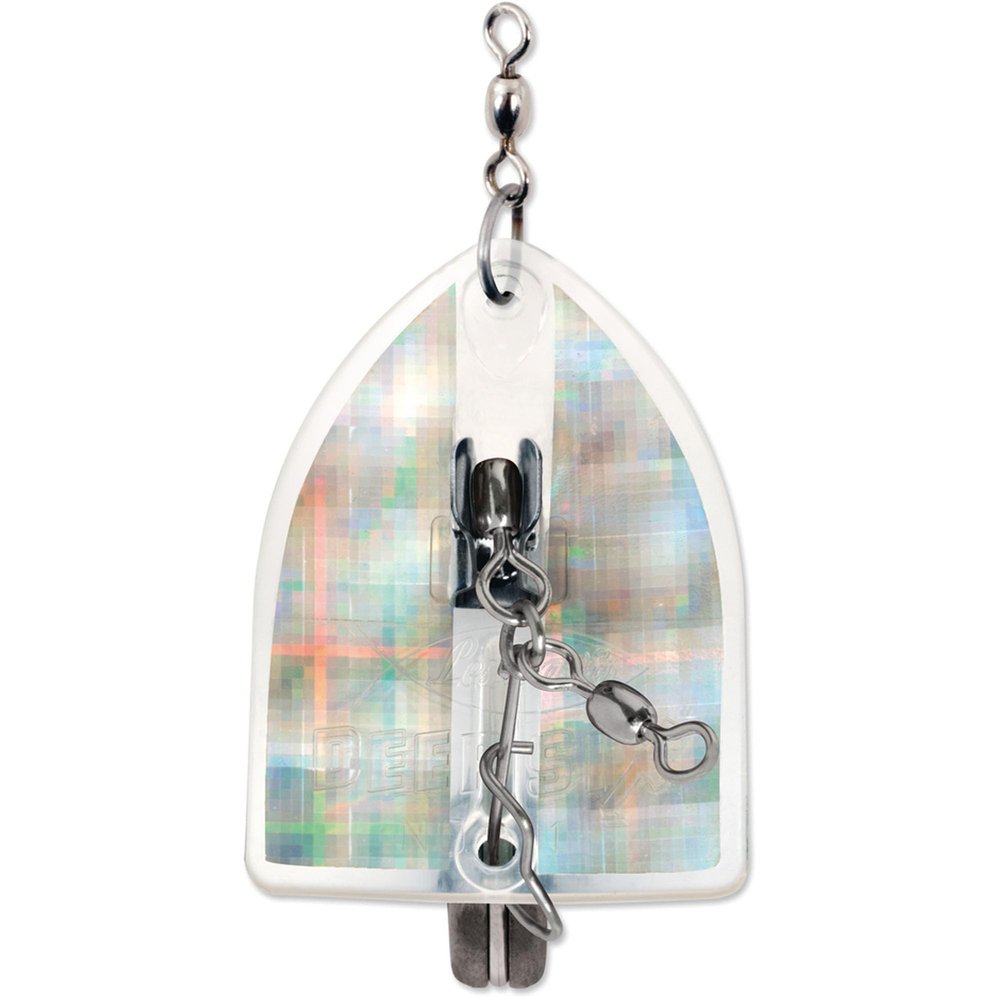Luhr-Jensen 0 Deep Six Spoon, Clear/Silver Disco Tape