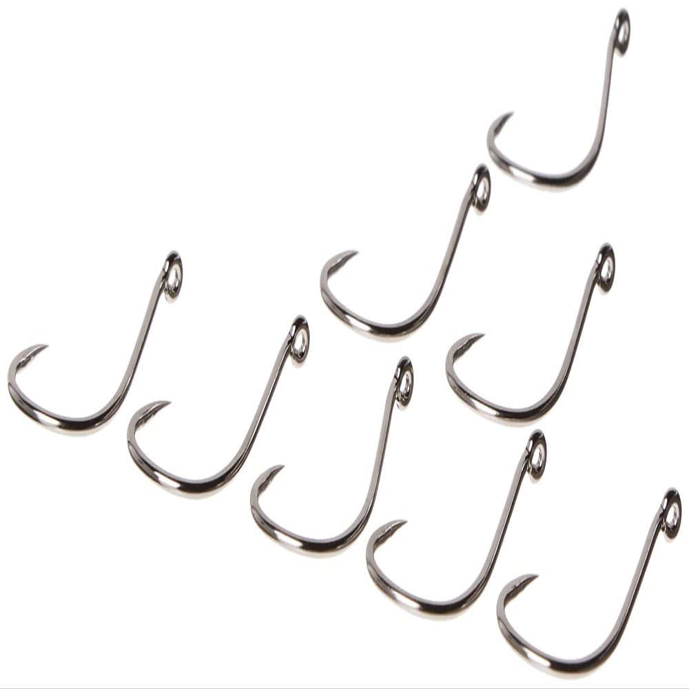 Gamakatsu 75010 Octopus Barbless Hooks (8 Pack), Size 1, Nickel