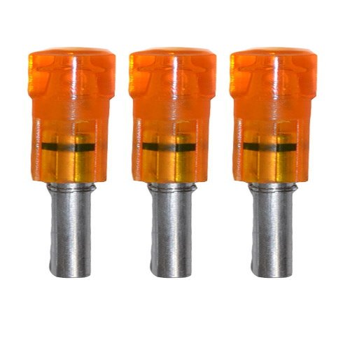 Lumenok Carbon Impact Flat Bolt End (3-Pack), Red