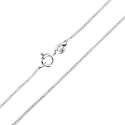 1mm thick solid sterling silver 925 Italian BOX briolette square venetian cube link chain necklace chocker bracelet anklet - 15, 20, 25, 30, 35, 40, 45, 50, 55, 60, 65, 70, 75, 80, 85, 90, 95, 100cm
