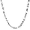 1mm thick solid sterling silver 925 Italian diamond cut FIGARO curb link style chain necklace chocker bracelet anklet - 15, 20, 25, 30, 35, 40, 45, 50, 55, 60, 65, 70, 75, 80, 85, 90, 95, 100cm view 2