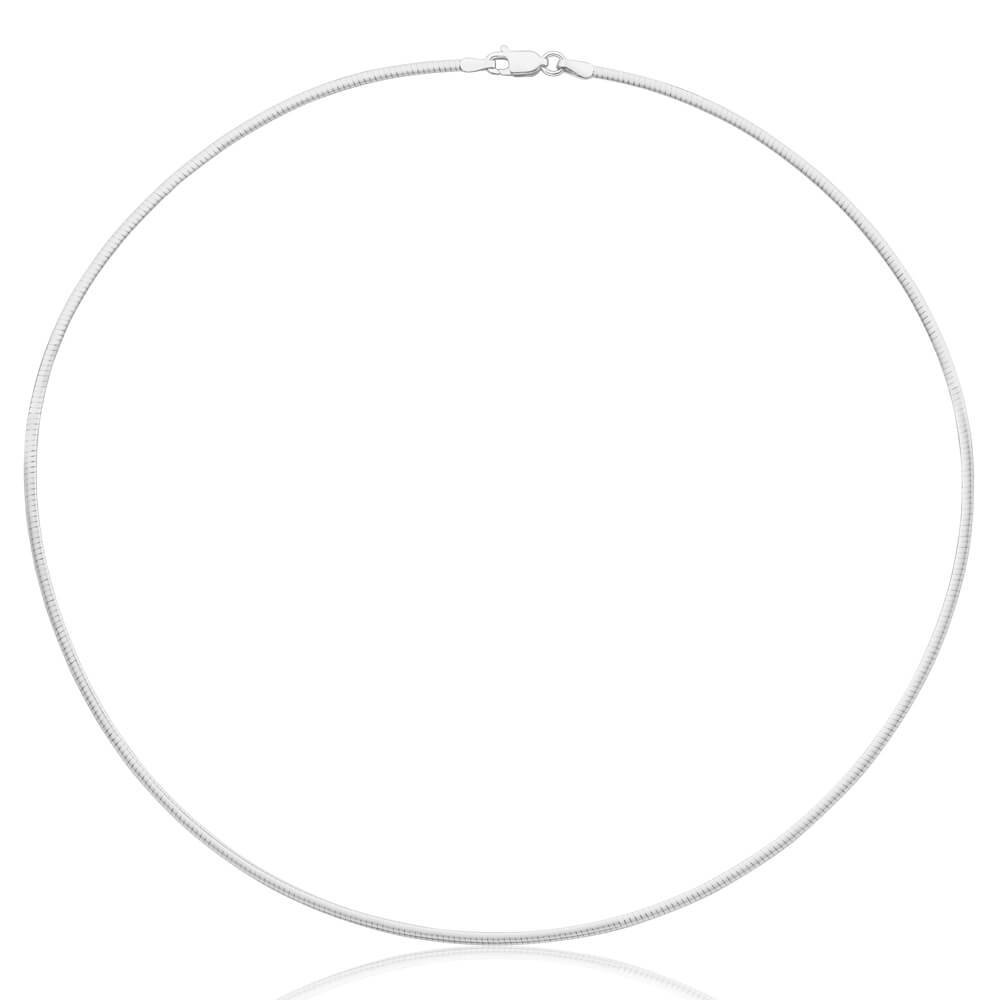 1mm thick solid sterling silver 925 Italian Omega snake link style chain necklace chocker with spring ring clasp jewelry - 12"/30cm, 14"/35cm, 16"/40cm, 18"/45cm, 20"/50cm, 22"/55cm, 24"/60cm