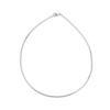 1mm thick solid sterling silver 925 Italian Omega snake link style chain necklace chocker with spring ring clasp jewelry - 12"/30cm, 14"/35cm, 16"/40cm, 18"/45cm, 20"/50cm, 22"/55cm, 24"/60cm view 2