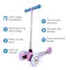 Peppa Pig Self Balancing Kick Scooter with Light Up Wheels, Extra Wide Deck, 3 Wheel Platform, Foot Activated Brake, 75 lbs Limit, Kids & Toddlers Girls or Boys, for Ages 3 and Up (AST483084-BLU-STK-1) view 2
