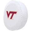 Virginia Tech University Tire Cover - Size I - (28"x8") on White Vinyl view 2