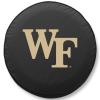 Wake Forest University Tire Cover - Size F - (29"x8") on Black Vinyl view 1