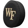 Wake Forest University Tire Cover - Size F - (29"x8") on Black Vinyl view 2