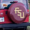 Florida State (Script) Tire Cover - Size Small - (28.5"x8") on Burgundy Vinyl view 1
