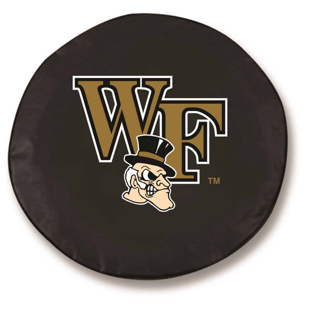 Wake Forest University Tire Cover - Size Y - (32.25"x12") on Black Vinyl