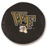 Wake Forest University Tire Cover - Size Y - (32.25"x12") on Black Vinyl view 1
