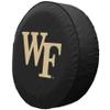 Wake Forest University Tire Cover - Size Y - (32.25"x12") on Black Vinyl view 2