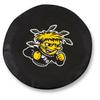 Wichita State University Tire Cover - Size C - (31.25"x12") on Black Vinyl view 1