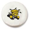 Wichita State University Tire Cover - Size H1 - (37"x12.5") on White Vinyl view 1