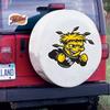 Wichita State University Tire Cover - Size H1 - (37"x12.5") on White Vinyl view 2