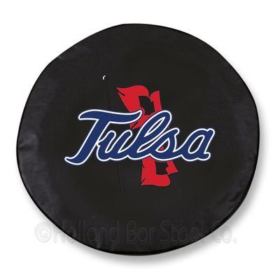 University of Tulsa Tire Cover - Size Z - (33"x12.5") on Black Vinyl