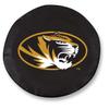 University of Missouri Tire Cover - Size A (34"x8") on Black Vinyl view 1