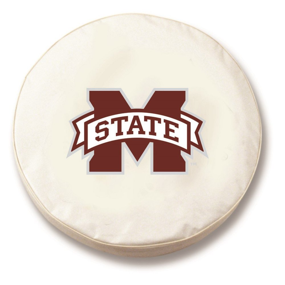 Holland Bar Stool TCJMssStUWT-27 x 8 Mississippi State Tire Cover-White