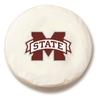 Holland Bar Stool TCJMssStUWT-27 x 8 Mississippi State Tire Cover-White view 1