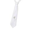Boys First Holy Communion Gold Embroidered Chalice Design 14" White Cotton Adjustable Dress Neck Tie