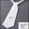Boys First Holy Communion Gold Embroidered Chalice Design 14" White Cotton Adjustable Dress Neck Tie view 2