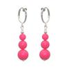 NEON PINK CERCEAU Silver Plated Clip On Earrings view 1