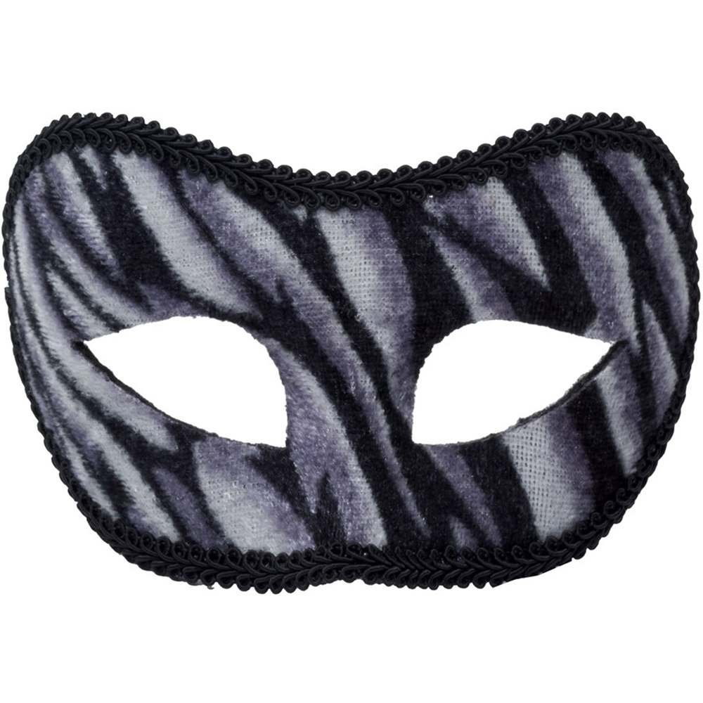 Forum Novelties Unisex-Adults Wild Animal Mask-White Tiger, Black, White, Standard