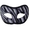 Forum Novelties Unisex-Adults Wild Animal Mask-White Tiger, Black, White, Standard view 1
