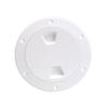 BECKSON 4'' SMOOTH CENTER SCREW OUT DECK PLATE WHITE 4.5'' CUT BECKSON 4'' SMOOTH CENTER SCREW OUT view 1