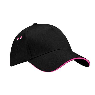 Beechfield Men's B015CBLK-FUS Ultimate 5-Panel Sandwich Peak, Black, One Size