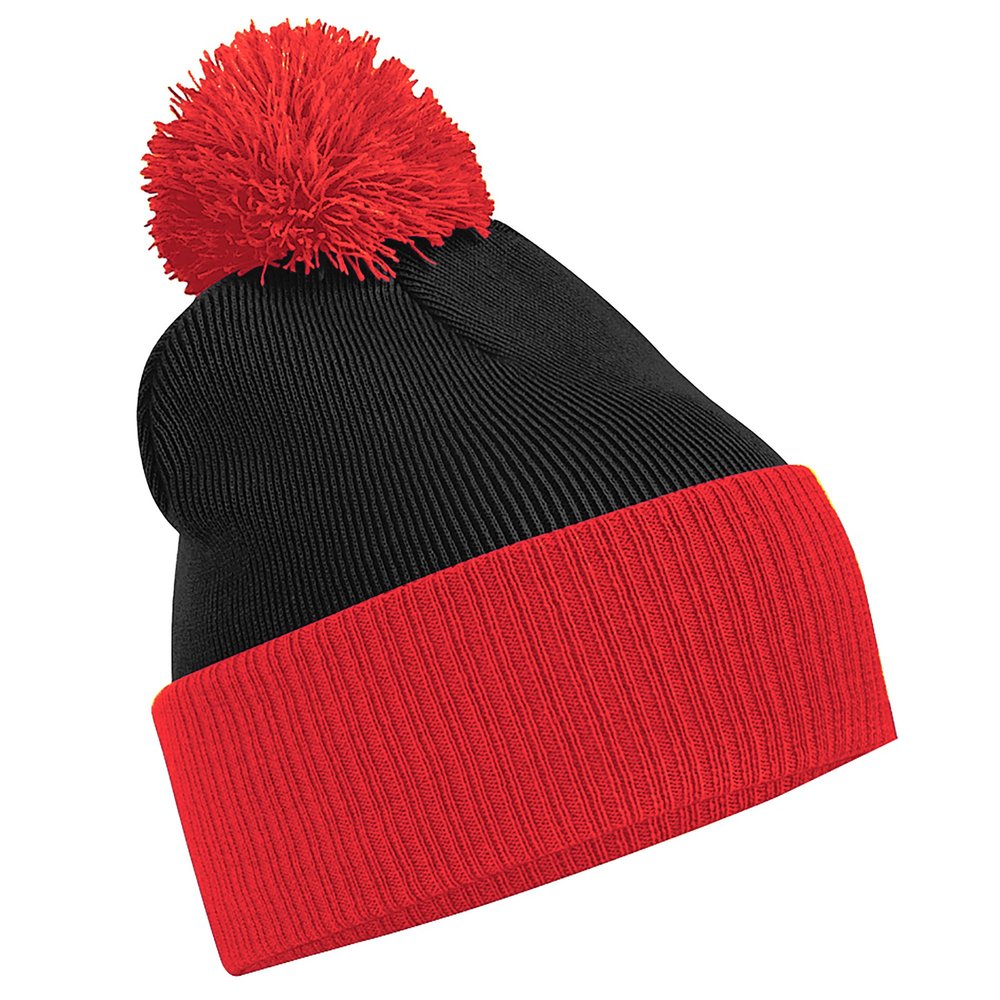 Beechfield Snowstar Two-Tone, Black/Bright Red, One Size