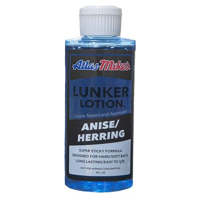 Atlas Mike's Anise Herring Lunker Lotion Fish Attractant for Fishing Bait, Blue, 4 Ounce