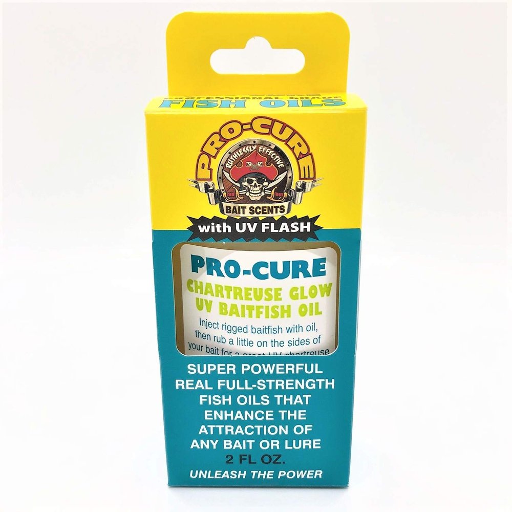 Pro-Cure Chartreuse Glow Uv Baitfish Oil, 2 Ounce
