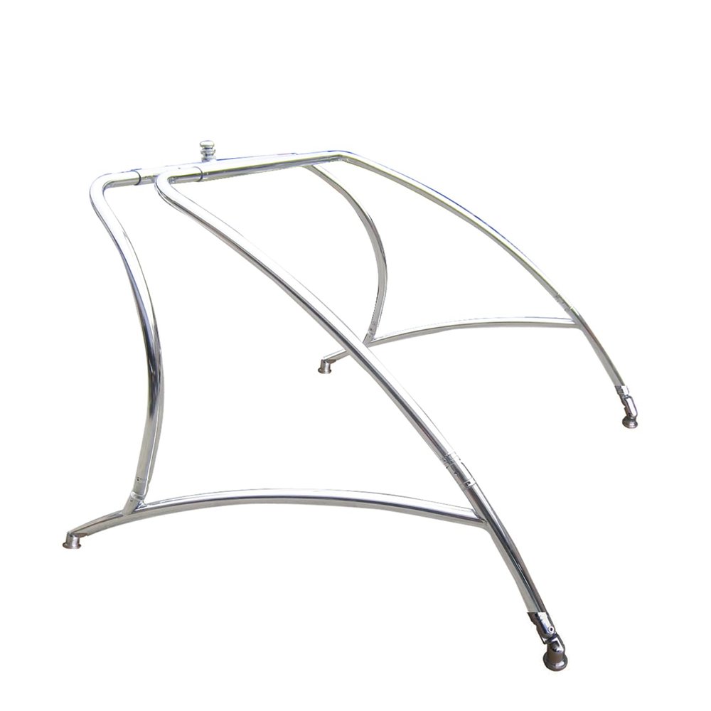 Krypt Pro Air Universal Wakeboard Tower HeavyDuty 2.25" Aircraft Aluminum, Fits 76"108" Beams, QuickFold Design, Adjustable Mounts, Polished Finish Wakeboard Boat Tower for All Water Sports