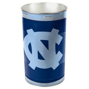 North Carolina Tar Heels Tapered Metal Wastebasket