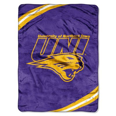 Northwest The Company NCAA Northern Iowa Panthers Force Royal Plush Raschel Throw Blanket, 60x80-Inch
