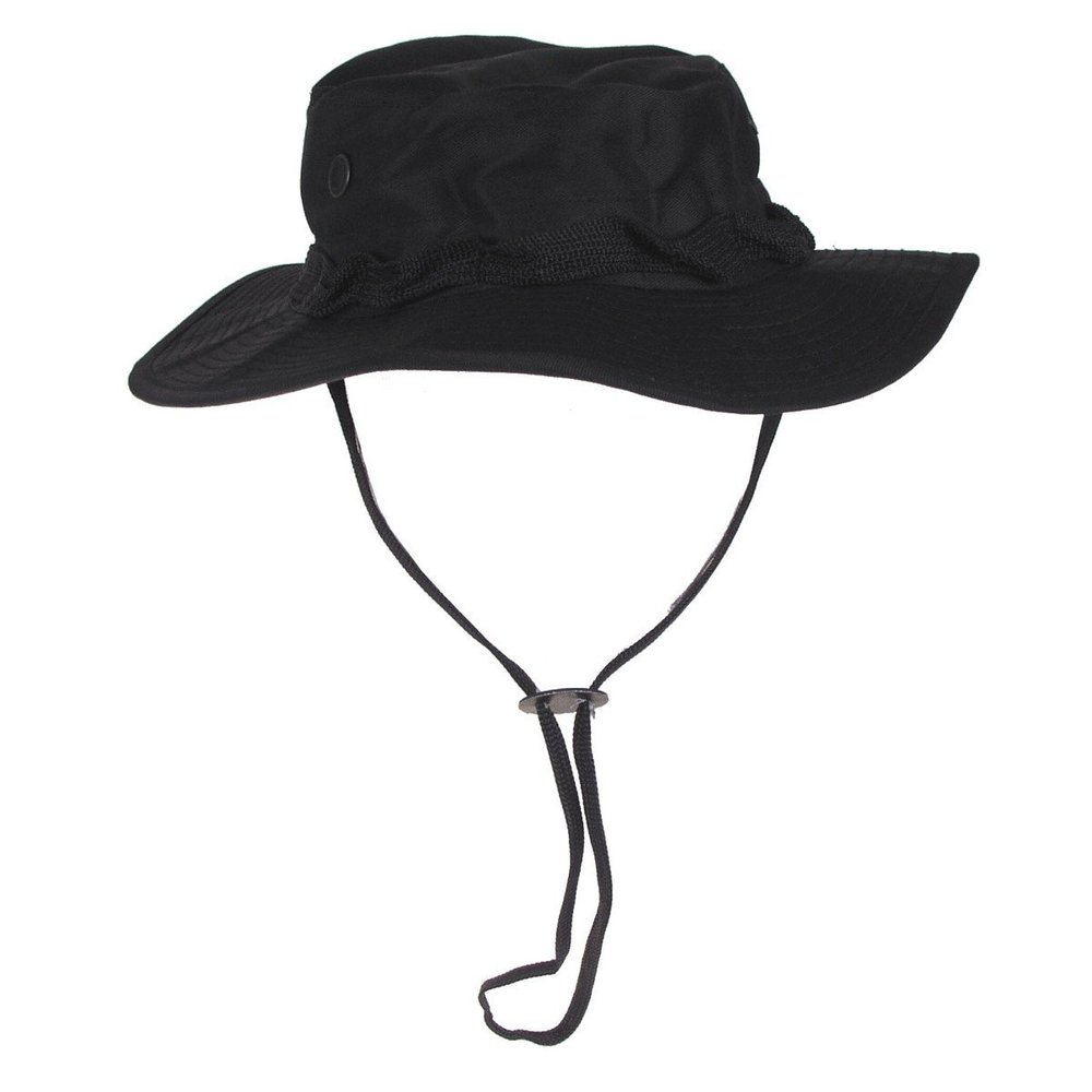 CamoOutdoor GI Ripstop Boonie Bush Jungle Army Hat Cap Black, Size S