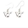 Sports Accessory Store Virginia Tech VTU Silver Fashion French Hook Earrings view 1