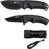 MTECH USA MT-473B Combo Knife Set 9-Inch/4.5-Inch, Black/Green view 1