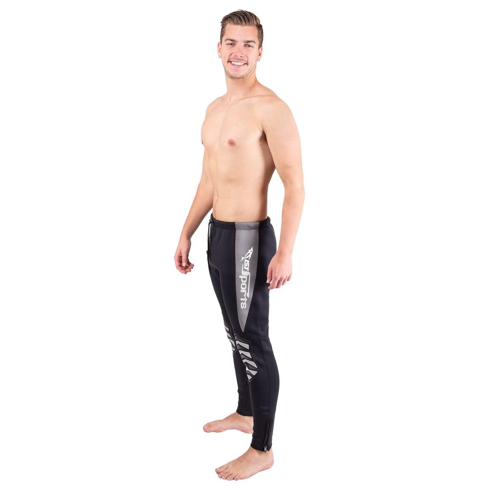 IST WP5 2mm Nylon II Neoprene Watersport, Rash Guard, Dive Skin Pants (Black, Medium)