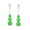 NEON GREEN CERCEAU Silver Plated Clip On Earrings view 1
