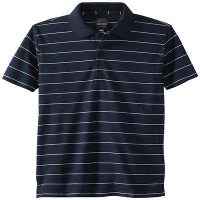 Greg Norman Collection Boy's Protek Micro Pique Stripe Polo Shirt, Navy, Small