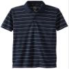 Greg Norman Collection Boy's Protek Micro Pique Stripe Polo Shirt, Navy, Small view 1