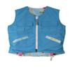 kuvvy: Girls Kid's Utility Vest Turquoise/Cherry M view 1
