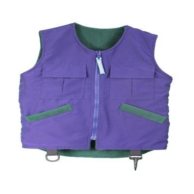kuvvy: Unisex-Children Kid's Utility Vest Marine/Fleecygreen M