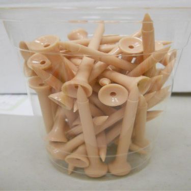 FUKUTOMI 70mm 2 3/4" Biodegradable Plastic Golf Tees 4000 Piece (Brown)