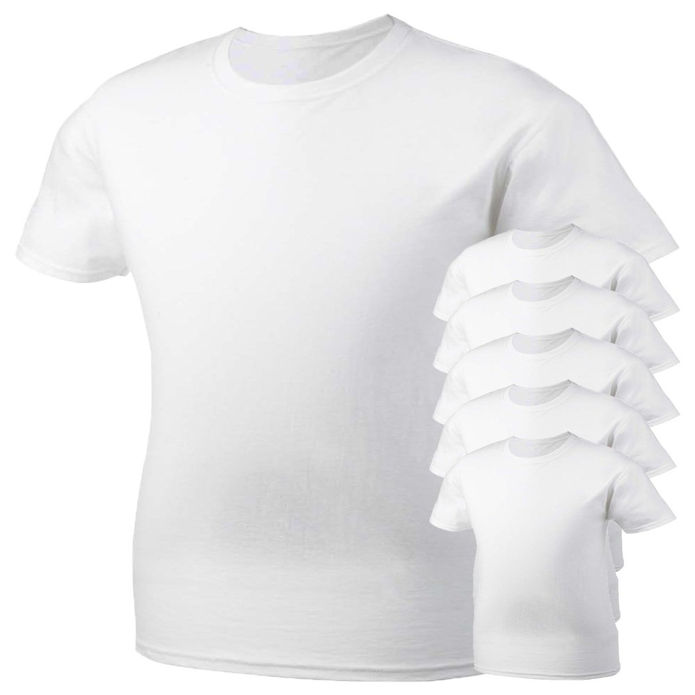 Gildan Men's SoftStyle Fashion Double-Needle T-Shirt, White, XL (Pack of 6)