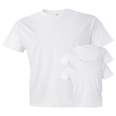 Anvil Men's Fashion-Fit Short Sleeve T-Shirt, White, Small (Pack of 3)