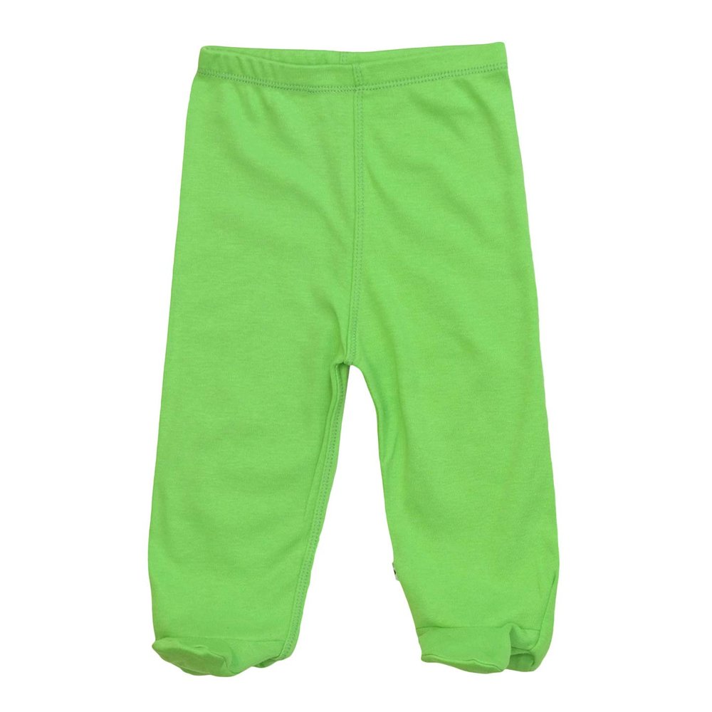 Babysoy Infant Eco Unisex Newborn Baby Footed Pull on Pants with Feet (0-3 Months, Grass)