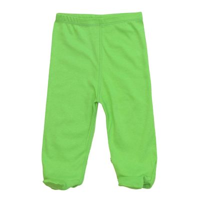 Babysoy Infant Eco Unisex Newborn Baby Footed Pull on Pants with Feet (3-6 Months, Grass)